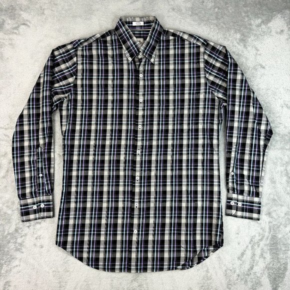 Peter Millar Mens Plaid Multicolor Button Down Long Sleeve Business Casual Shirt - Picture 4 of 7